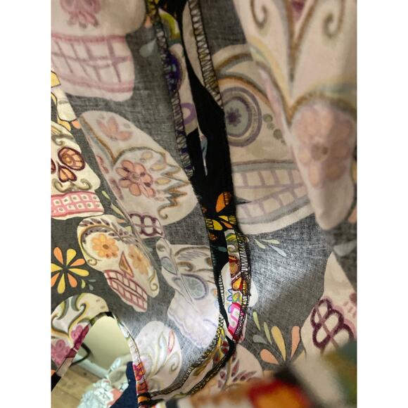 Sugar Skull Print‎ Cotton Dress by Hemet Sz 2XL - Picture 6 of 7